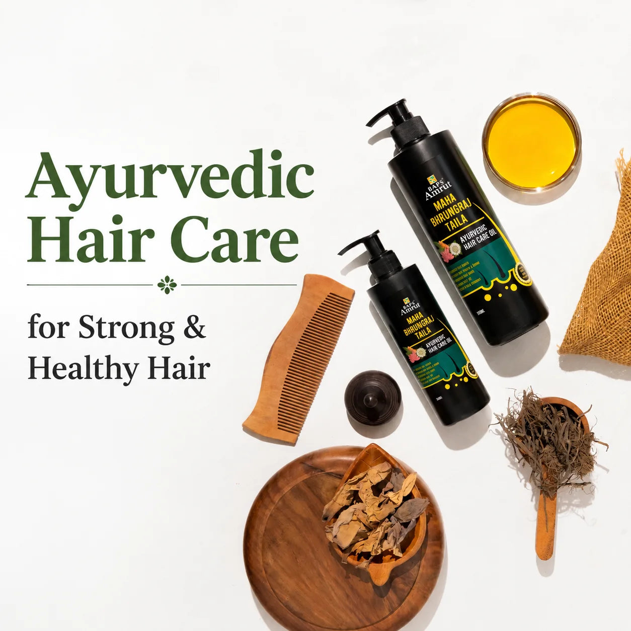 Mahabhringraj Oil- Ayurvedic Herbal Hair Oil with Bhringraj