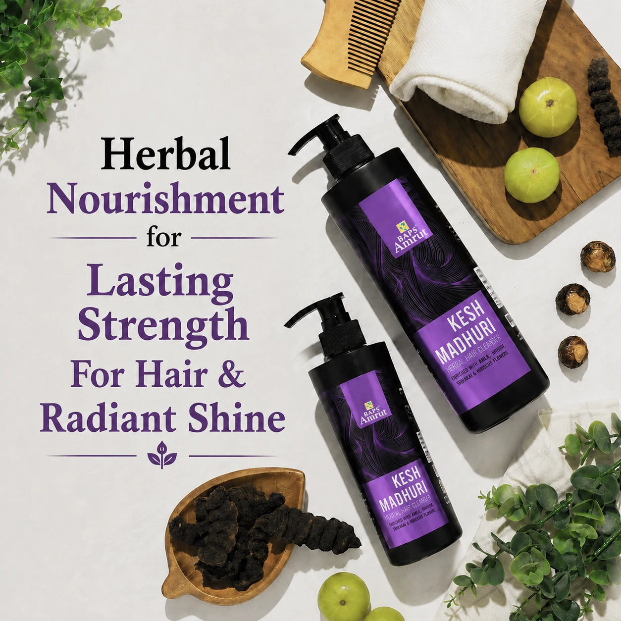 Keshmadhuri Shampoo- Herbal Hair Cleanser with Traditional Botanicals