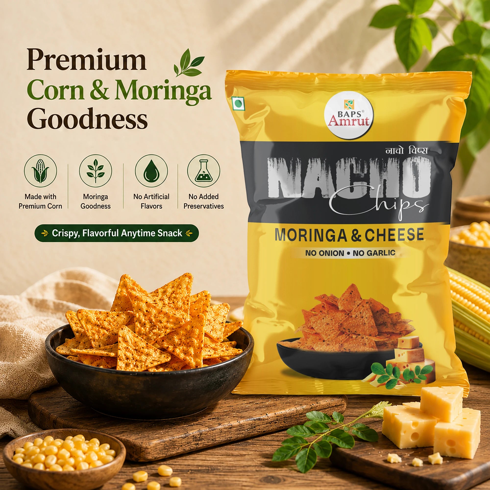 Nacho Chips Moringa & Cheese