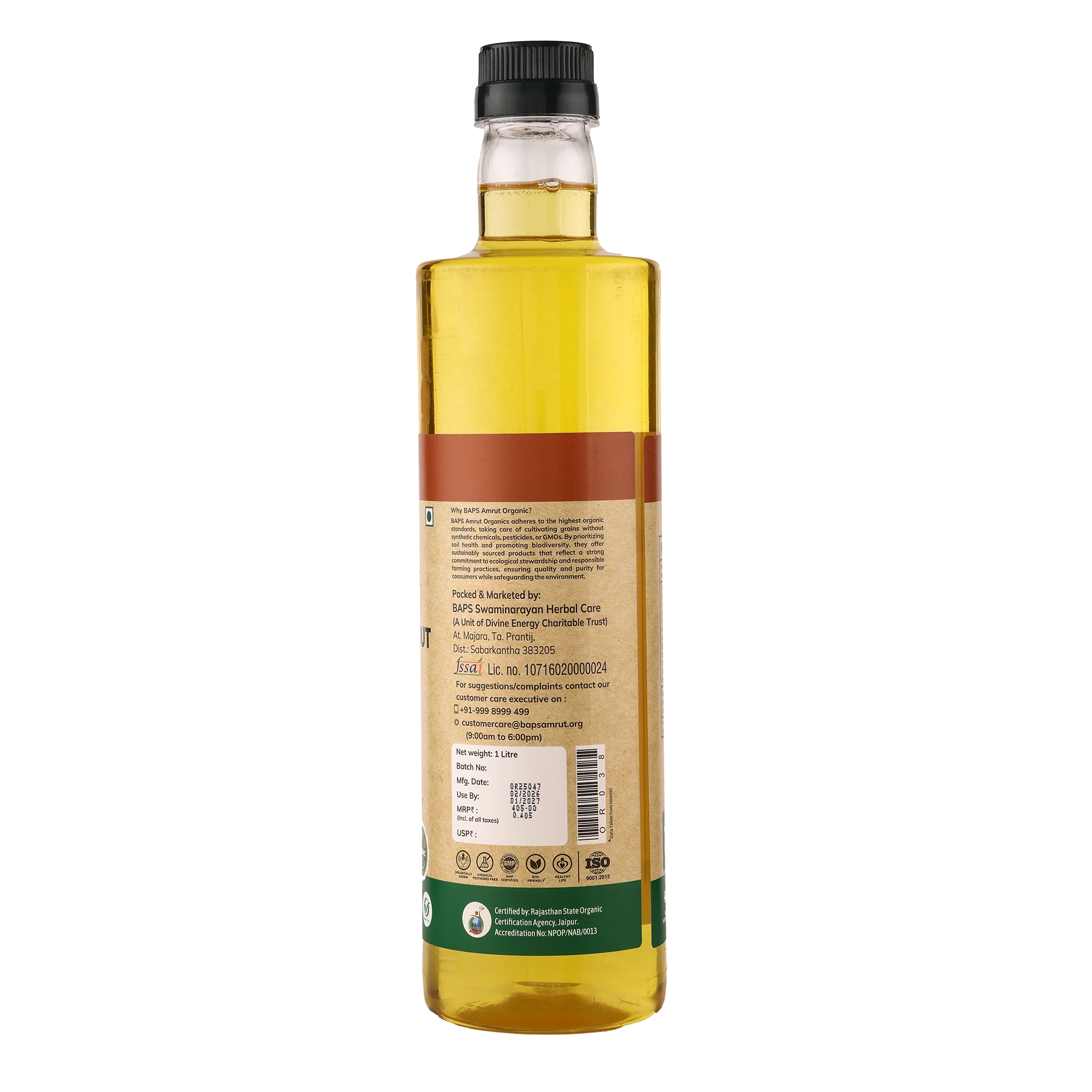 Organic Groundnut Oil - Satvik Kitchen Groundnut Oil