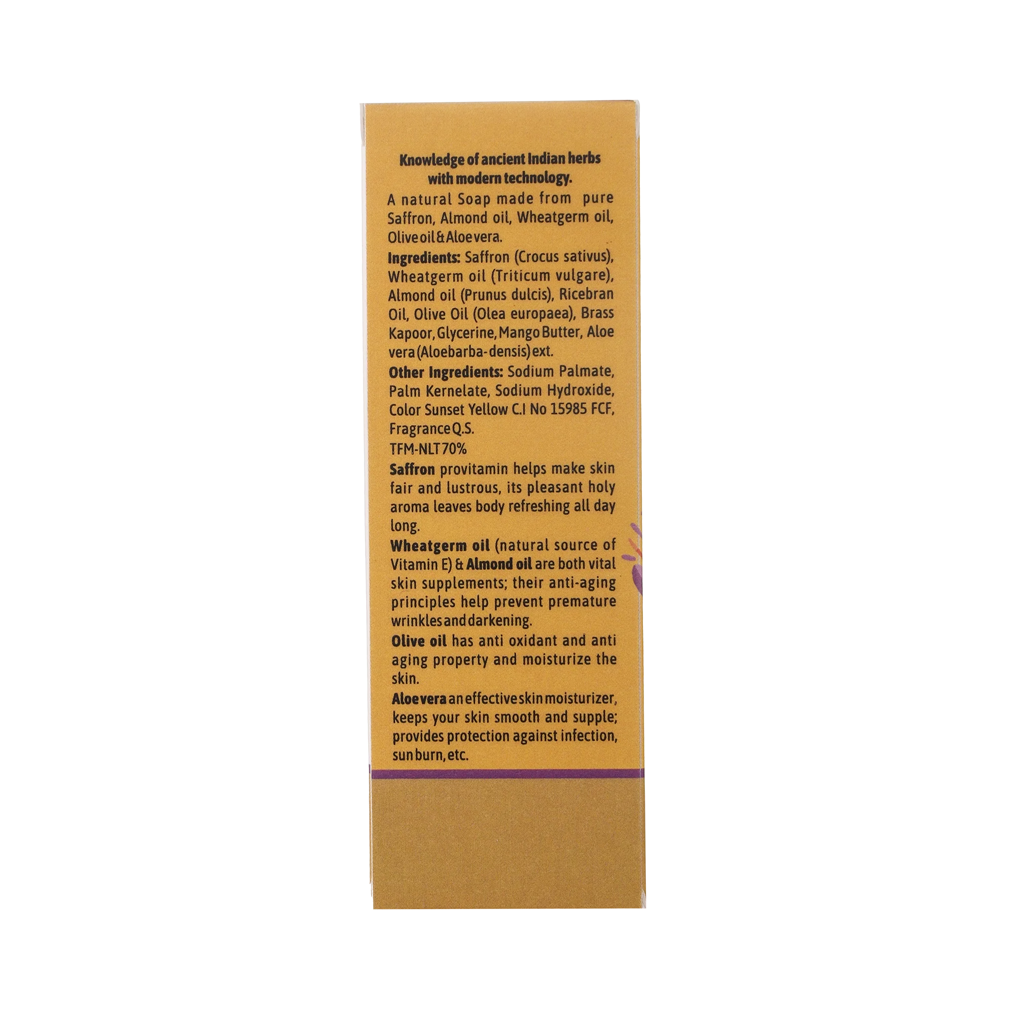 Saffron Soap- Herbal Bathing Soap with Saffron and Natural Oils
