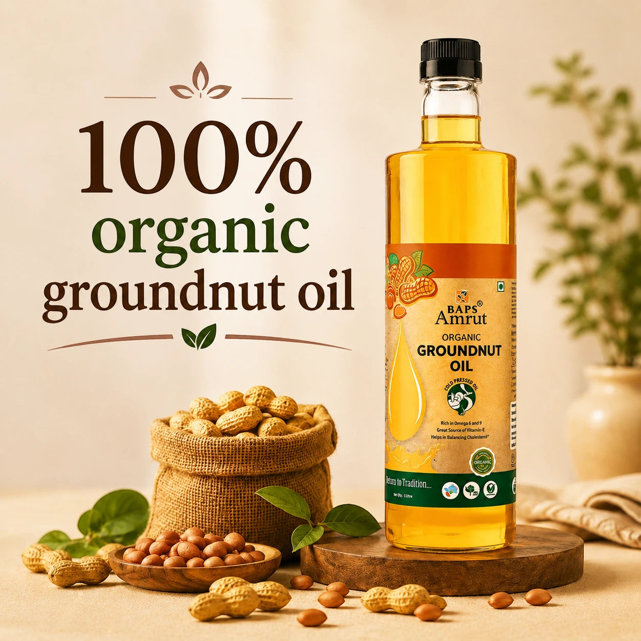 Organic Groundnut Oil - Satvik Kitchen Groundnut Oil