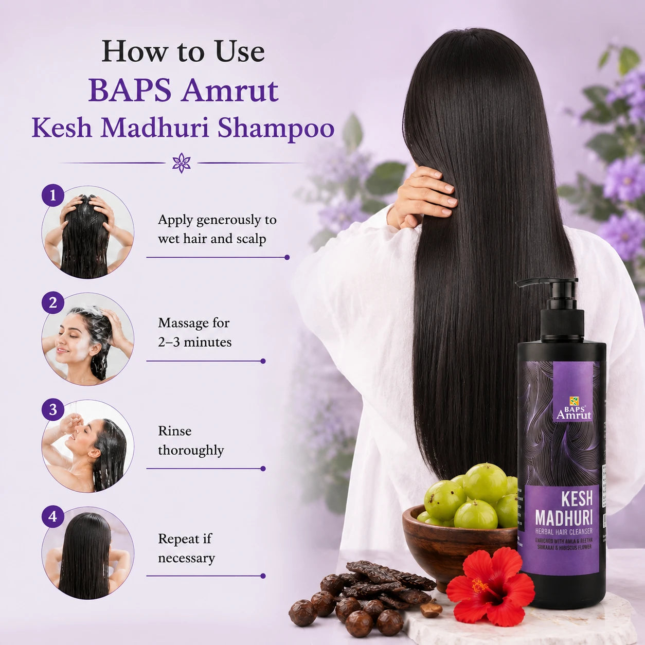 Keshmadhuri Shampoo- Herbal Hair Cleanser with Traditional Botanicals