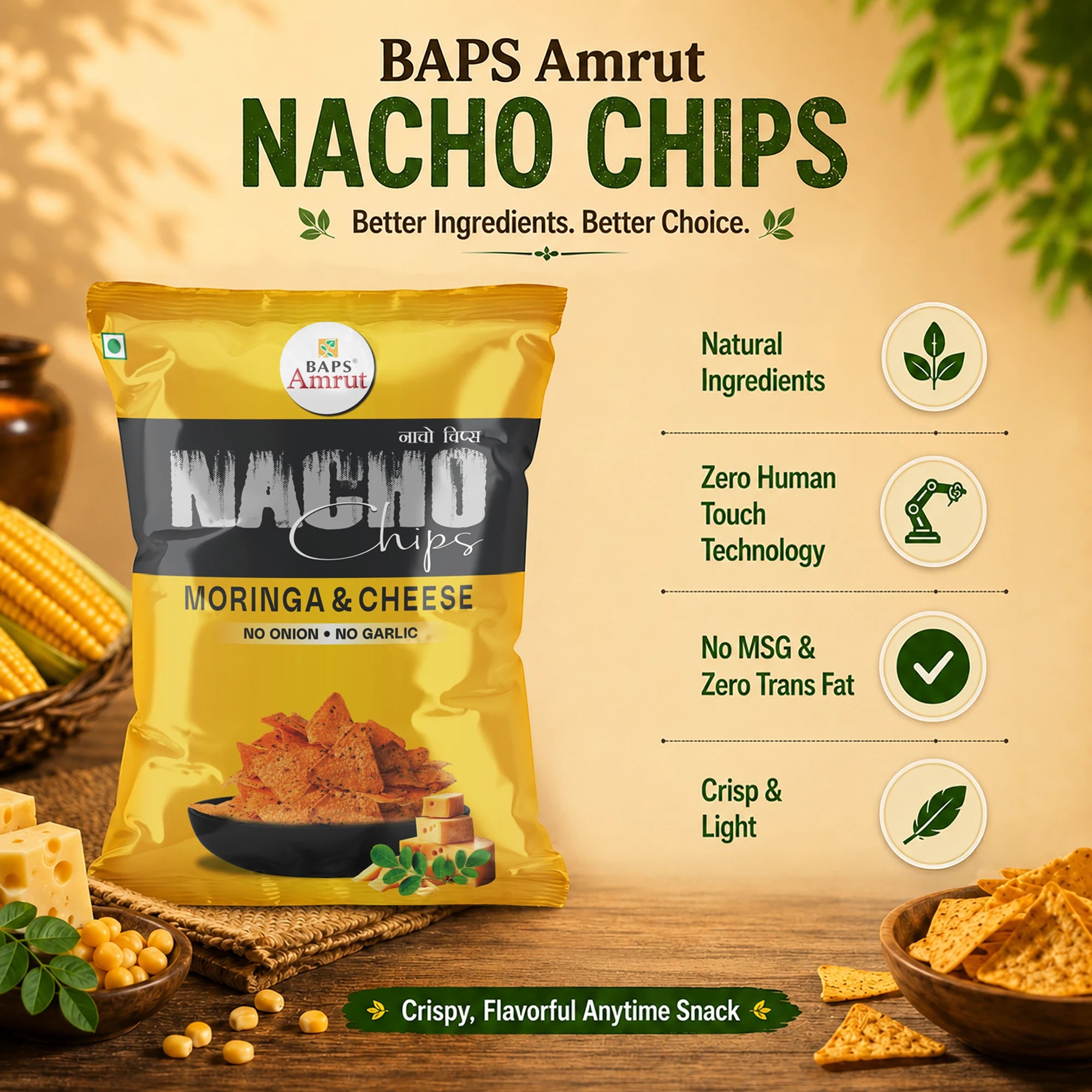 Nacho Chips Moringa & Cheese