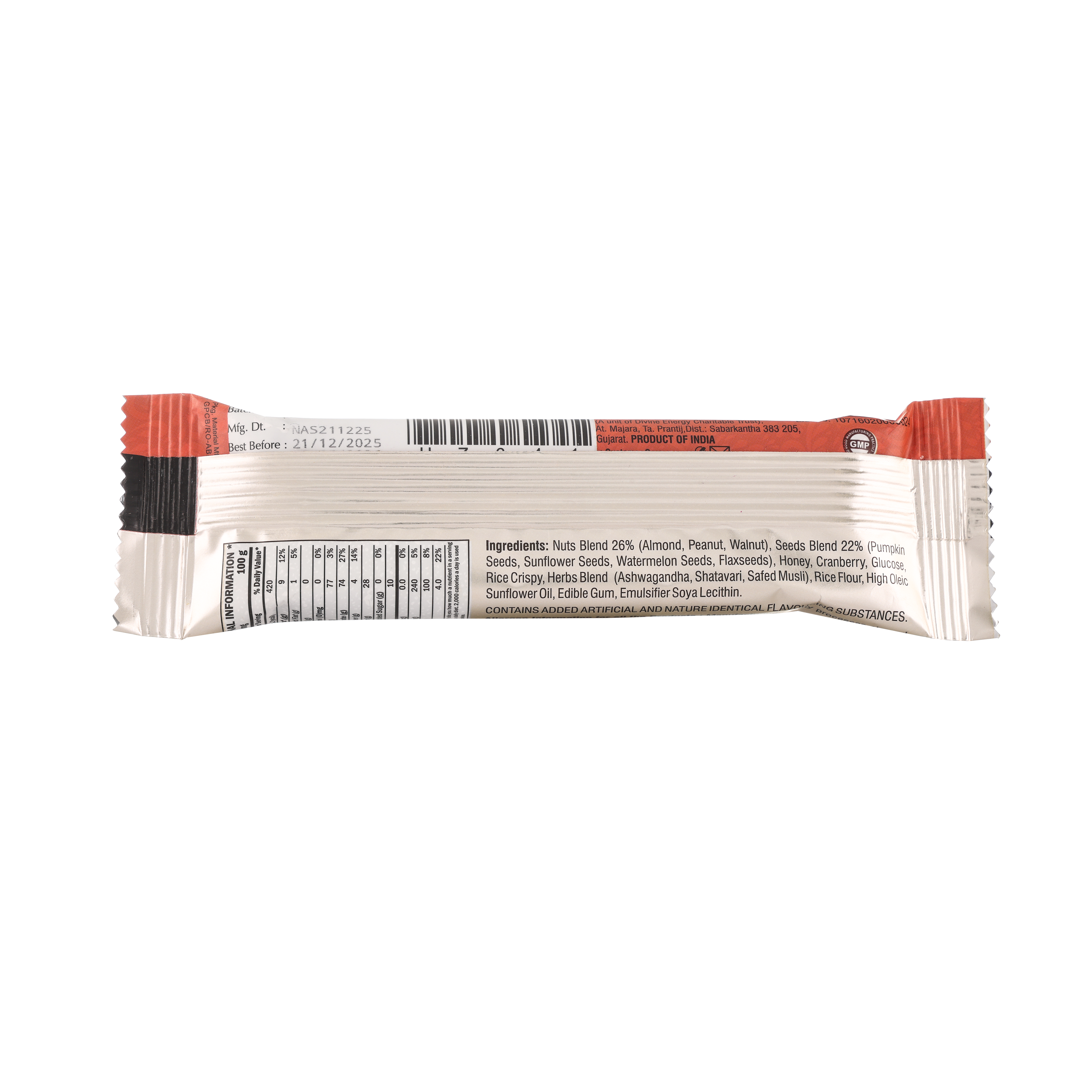 Amrutam Energy Bar (Ashwagandha, Shatavari & Safed Musli)