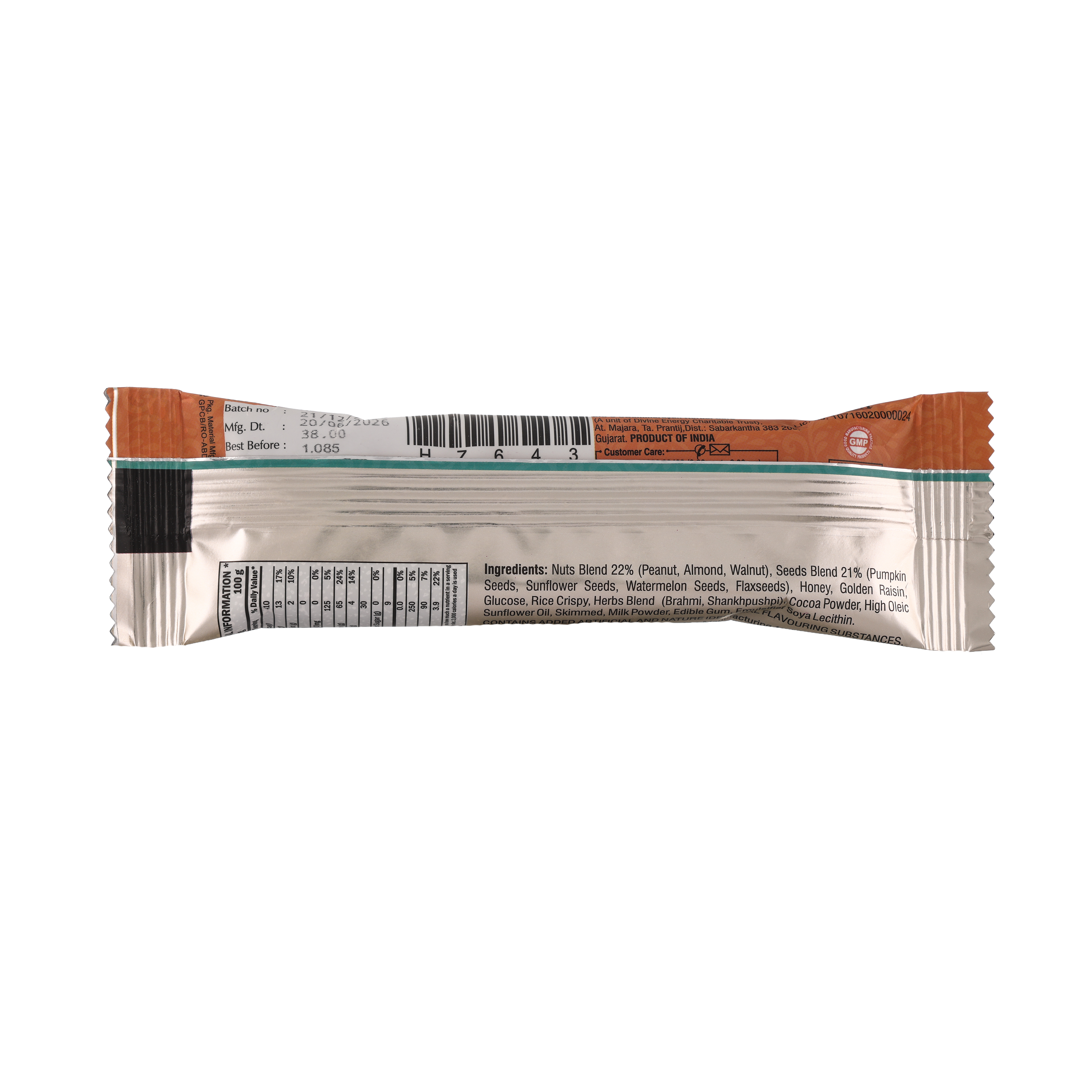 Amrutam Energy Bar (Brahmi & Shankhpushpi)