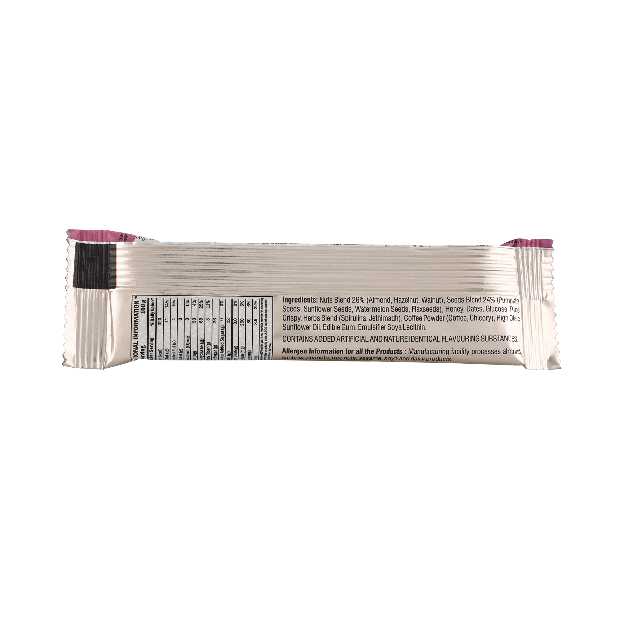 Amrutam Energy Bar- Nuts & Seeds with Spirulina & Jethimadh