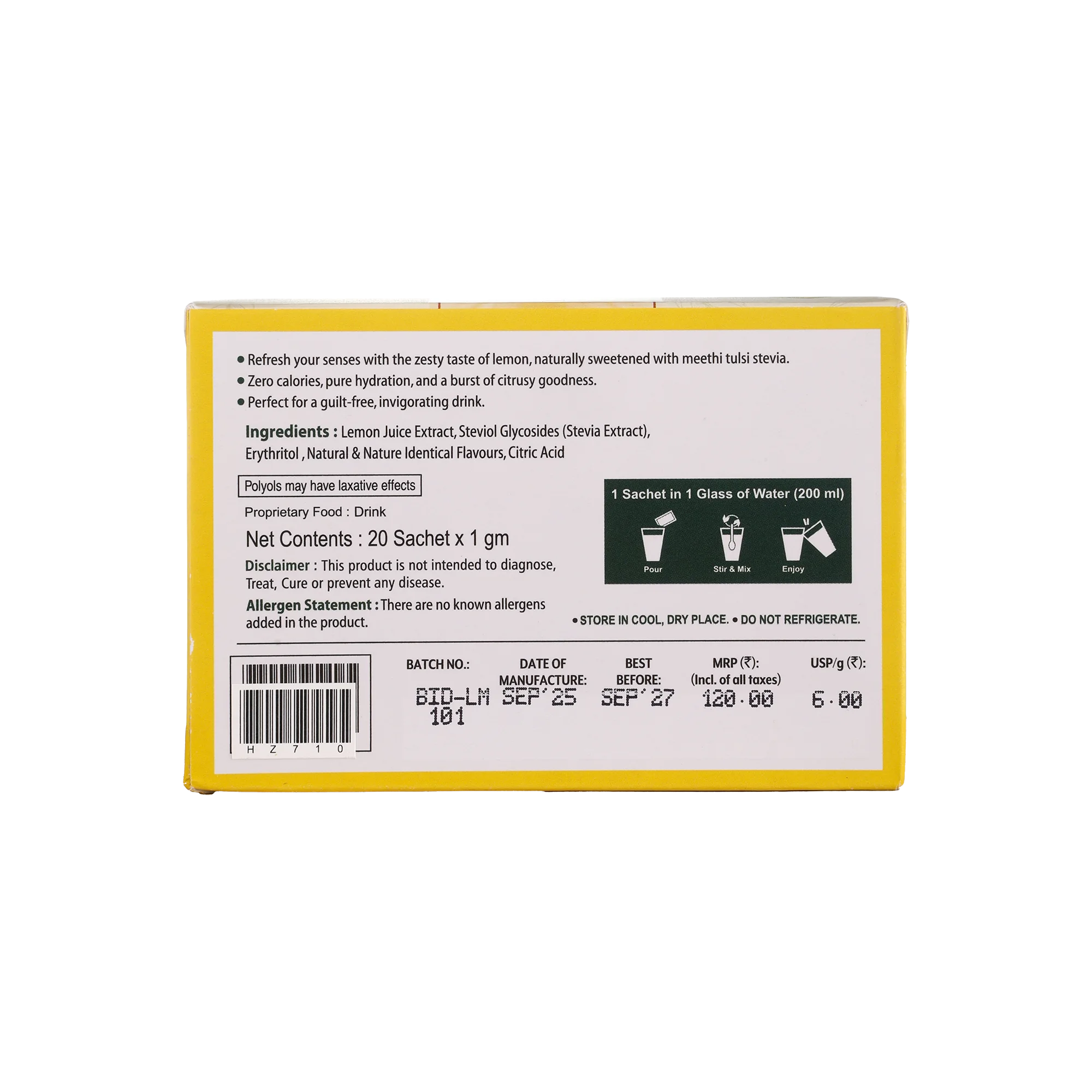 Instant Stevia Lemon Drink