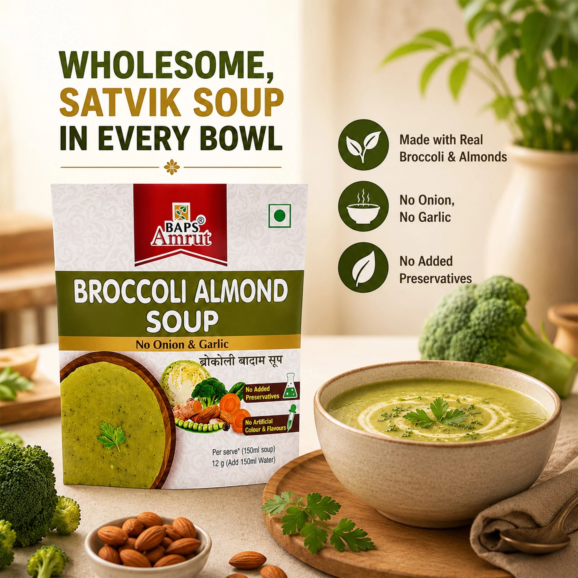 Broccoli Almond Soup