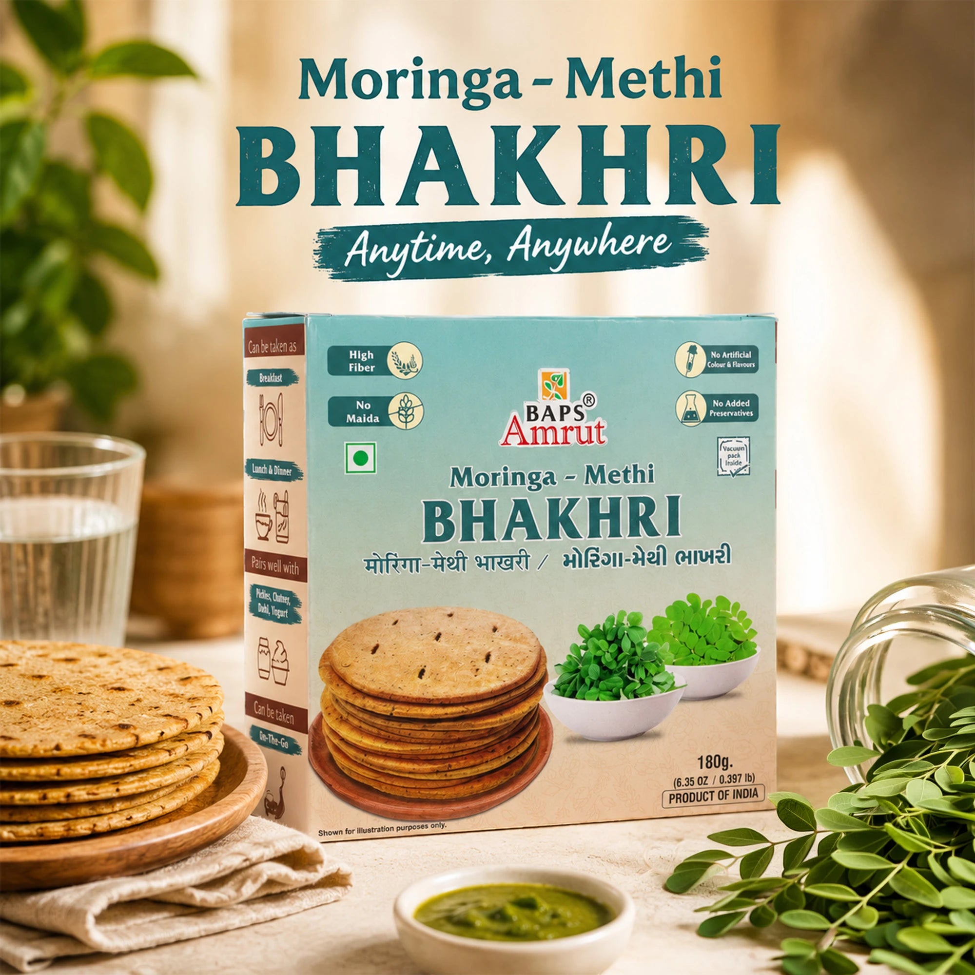 Moringa Methi Bhakhari