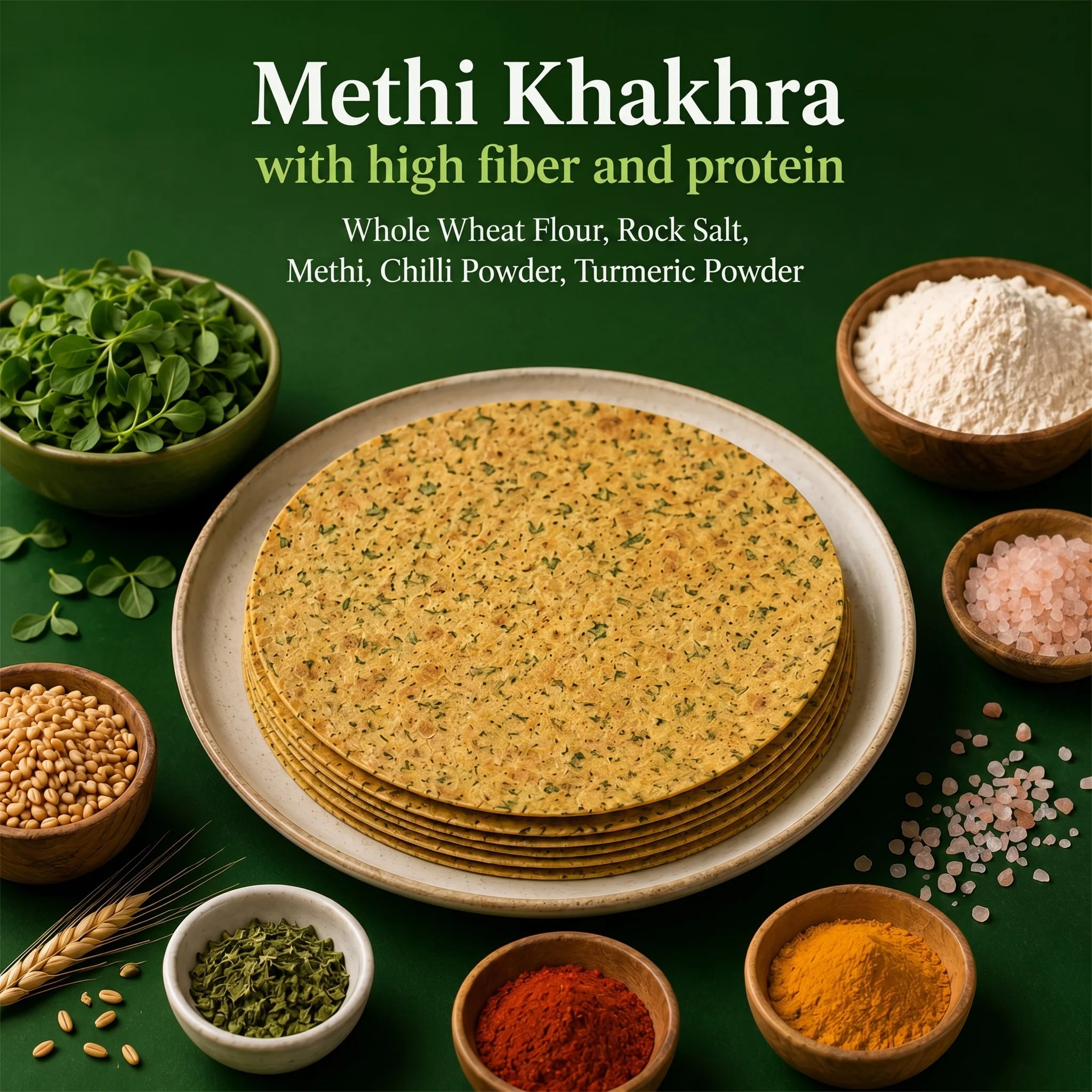 Methi Khakhra (Round)