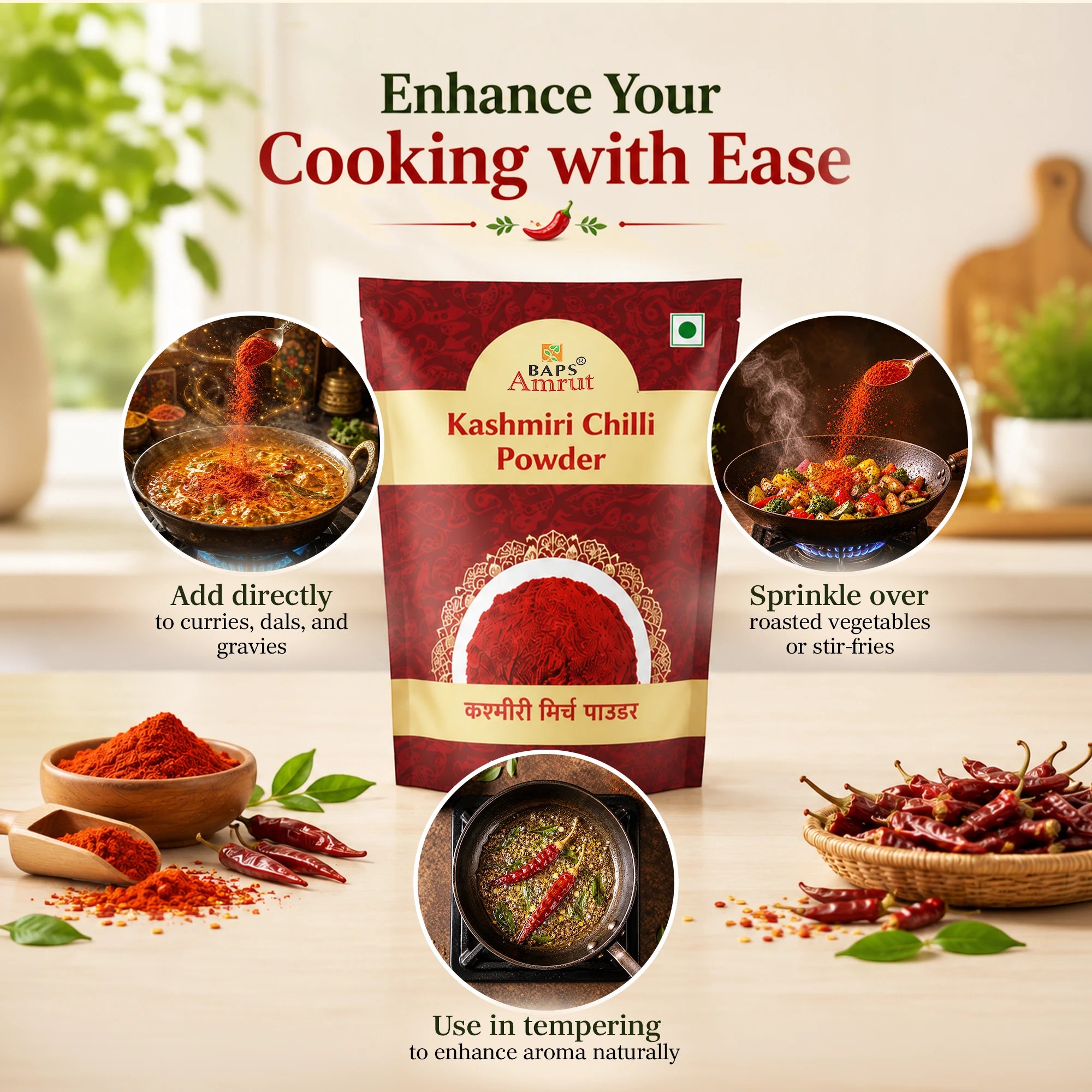 Kashmiri Chilli Powder- Satvik Kitchen Chilli Spice