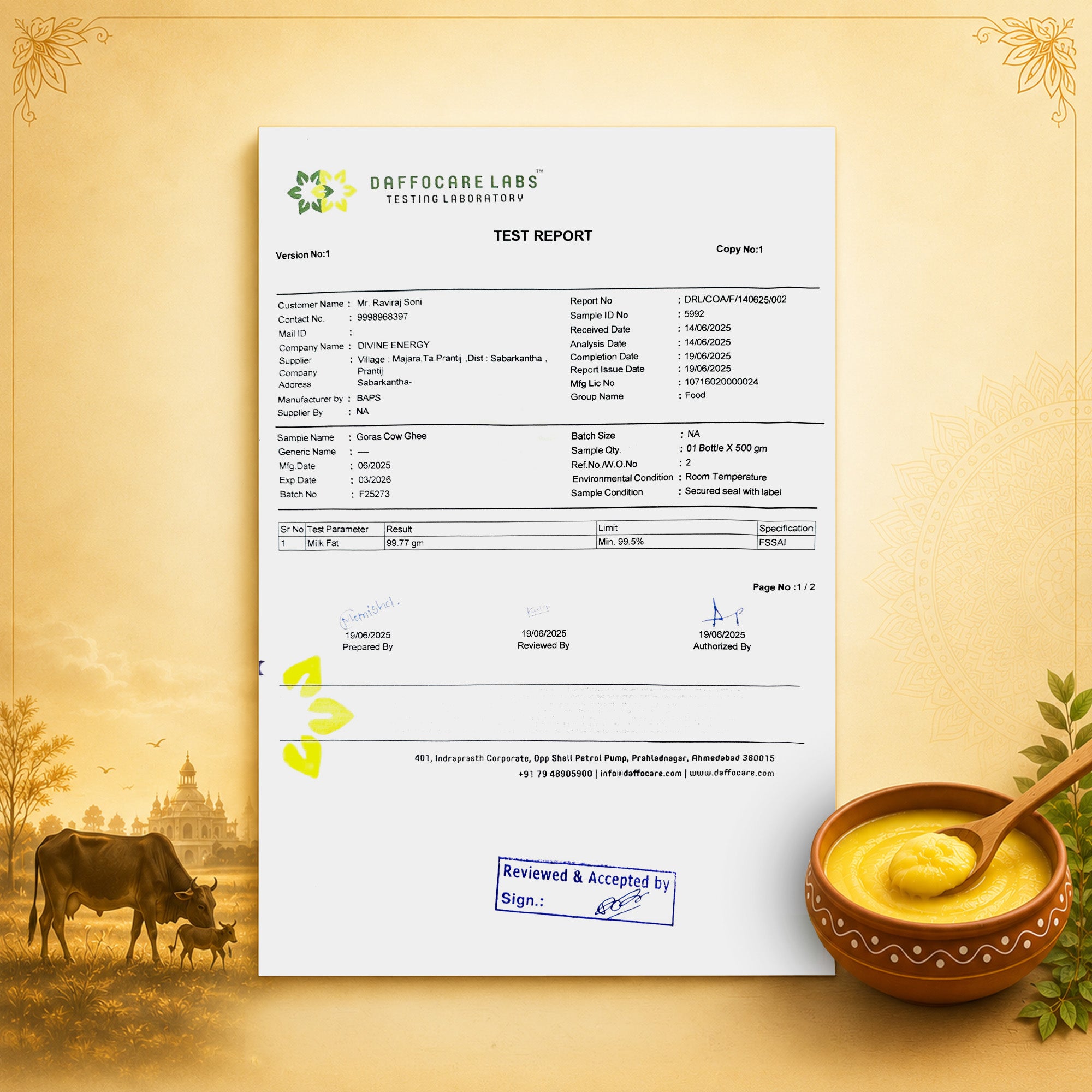 Cow Ghee- Bilona Method Cow Ghee