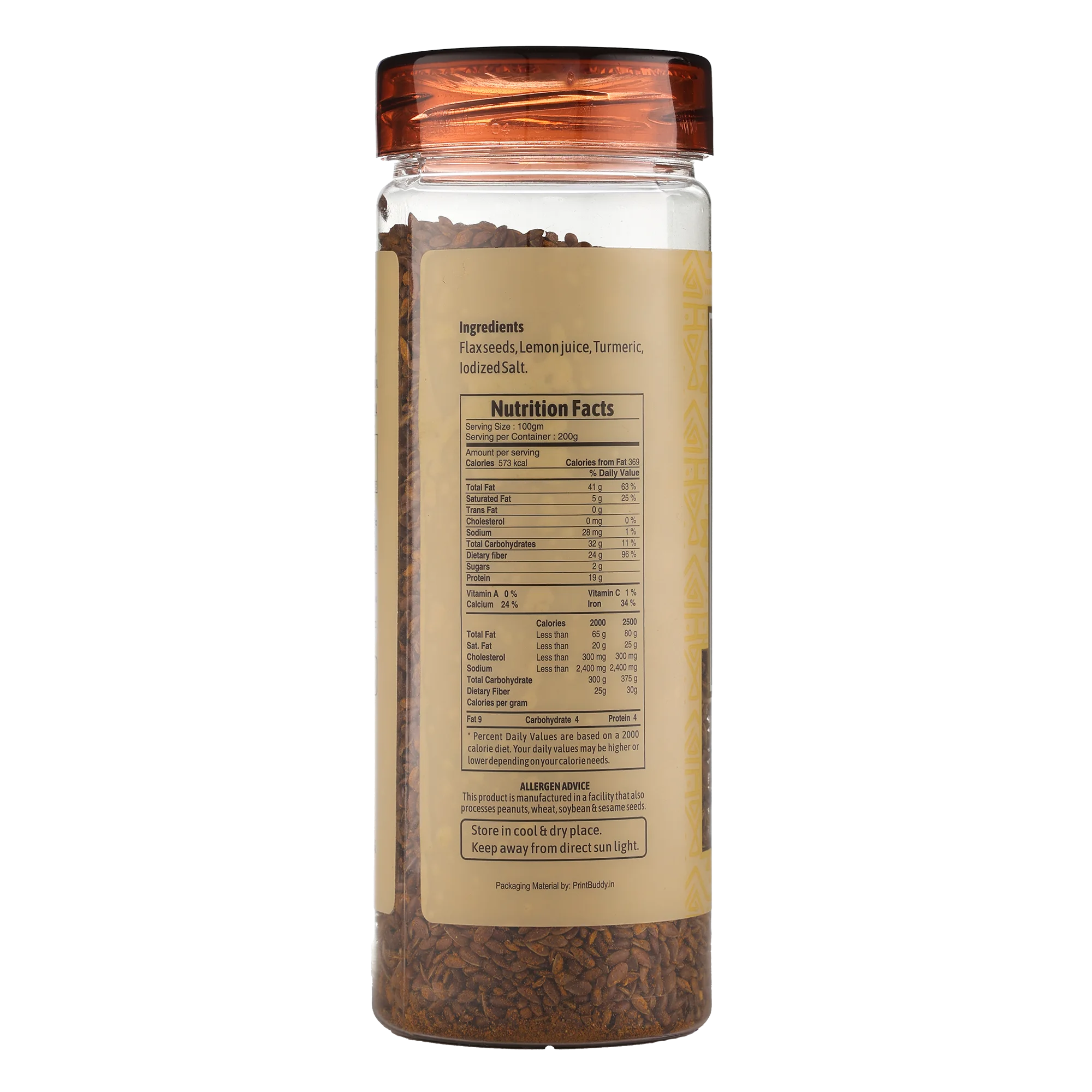 Flax Seed With Turmeric