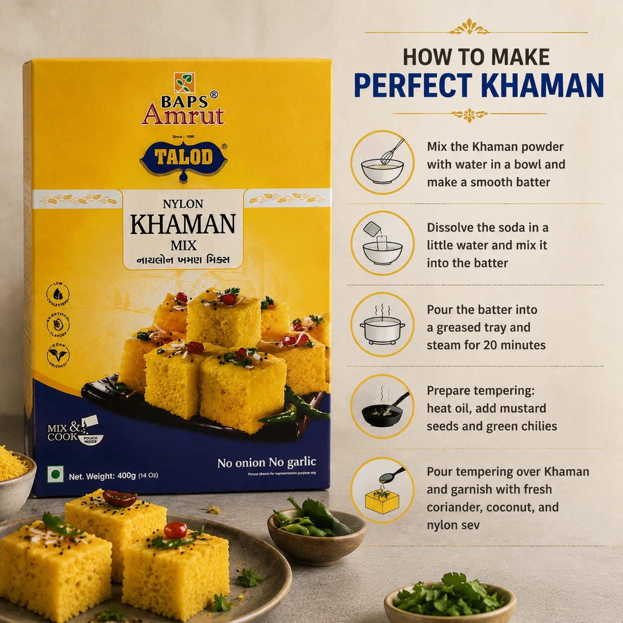 Nylon Khaman Mix- Satvik Kitchen Instant Gram Flour Snack